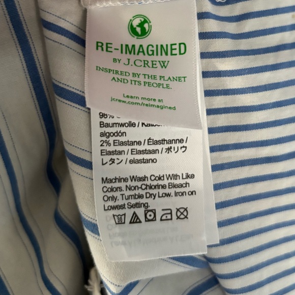 J crew classic fit cotton poplin shirt dress mixed stripe - Picture 6 of 9